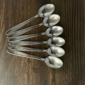 Set 6 Germany Wirths (stamped 100) Silverplate Demitasse Spoons